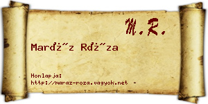Maráz Róza névjegykártya