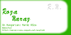 roza maraz business card