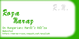 roza maraz business card